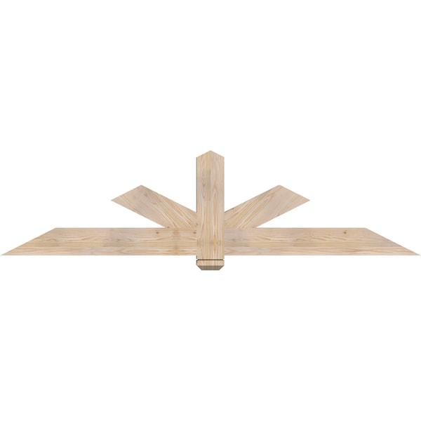 Ekena Millwork Kennewick Smooth Timber Gable Bracket, Douglas Fir, 84"W x 21"H x 3 1/2"D x 5 1/2"F, 6/12 Pitch GBW084X21X0406KEN00SDF - main